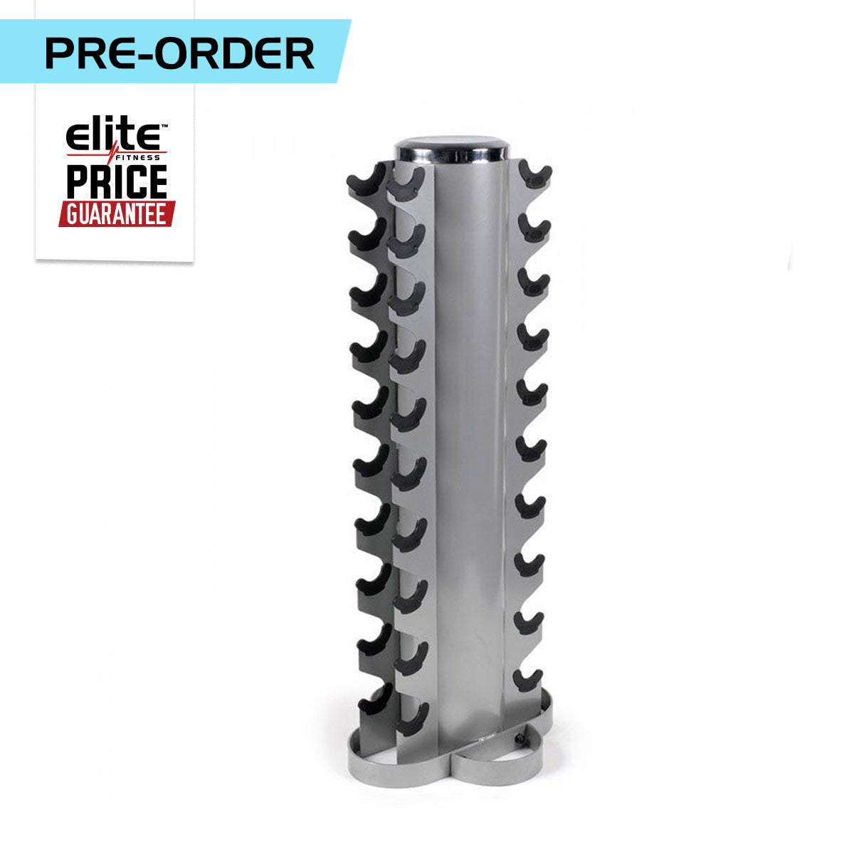 10 Pair Chrome Dumbbell Tubular Rack
