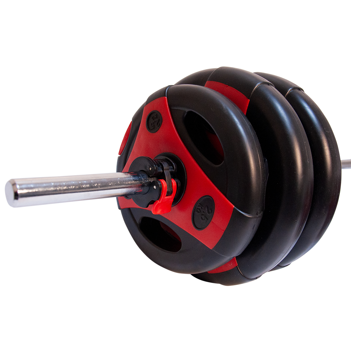 Premium 50KG Red/Blk Dumbbell Set