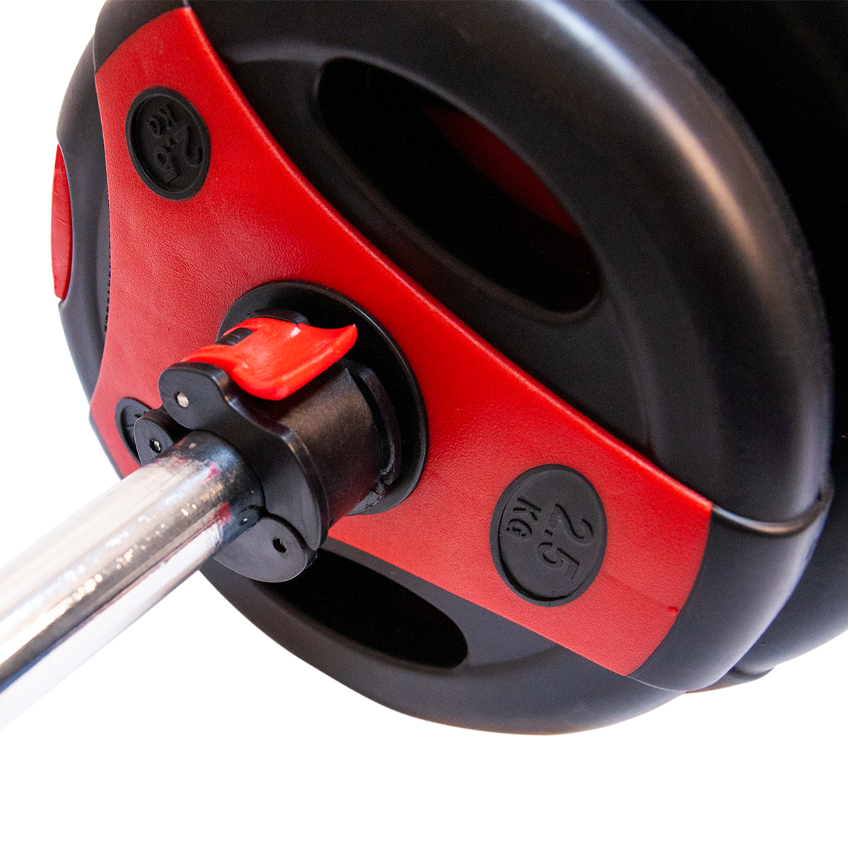 Premium 50KG Red/Blk Dumbbell Set