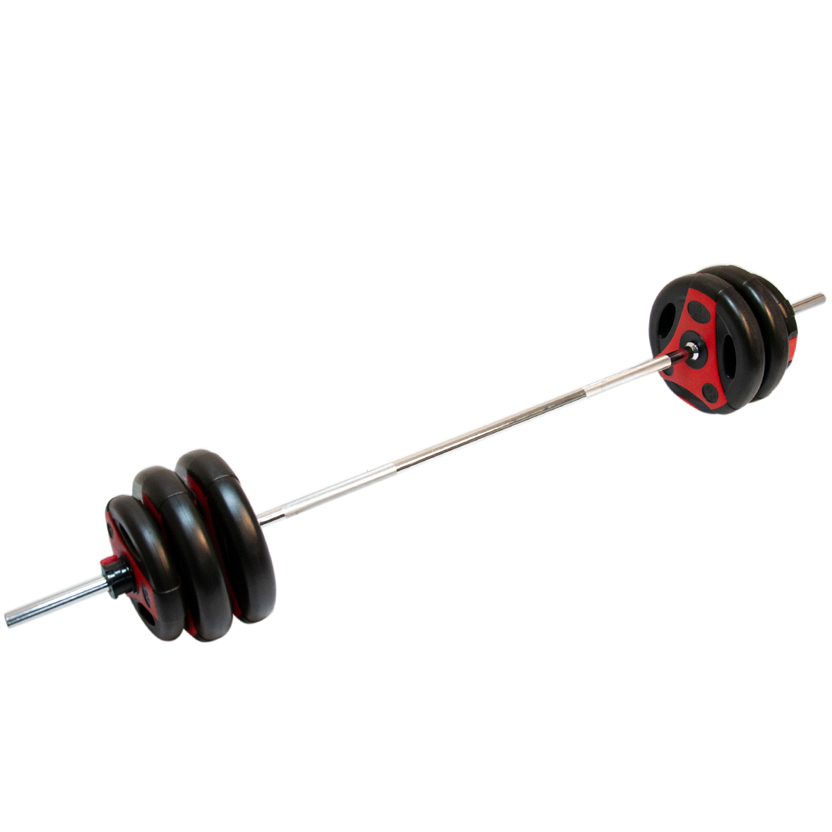 Premium 50KG Red/Blk Dumbbell Set