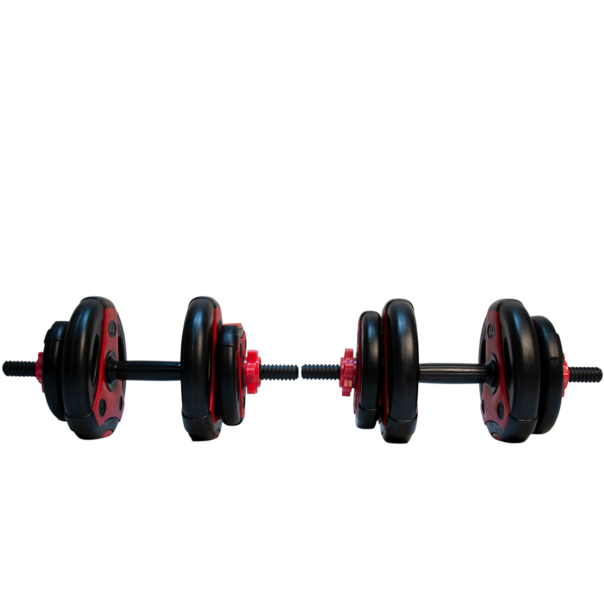 Premium 50KG Red/Blk Dumbbell Set