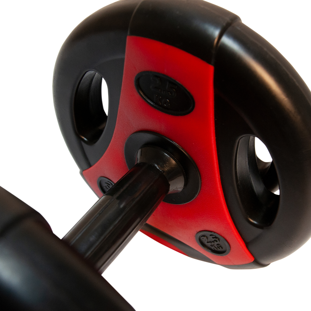 Premium 50KG Red/Blk Dumbbell Set
