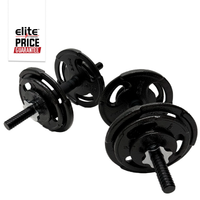 22KG Ezi-Grip Black E-coat  Dumbbell Set