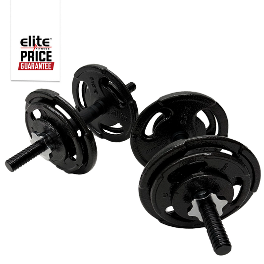 22KG Ezi-Grip Black E-coat  Dumbbell Set