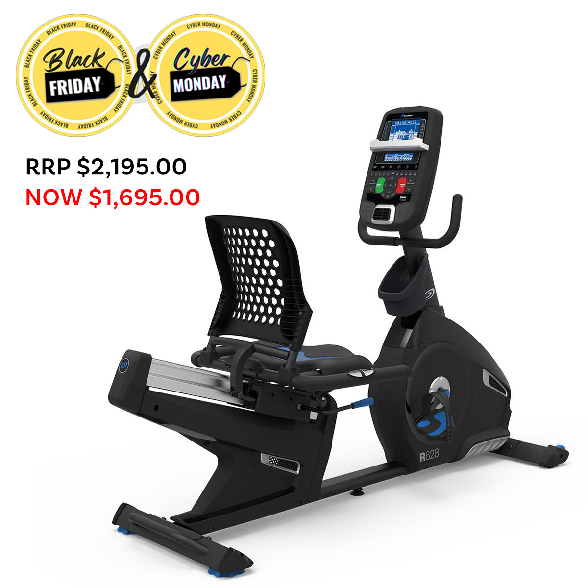 R628 Recumbent Bike- Floor Model available in Christchurch