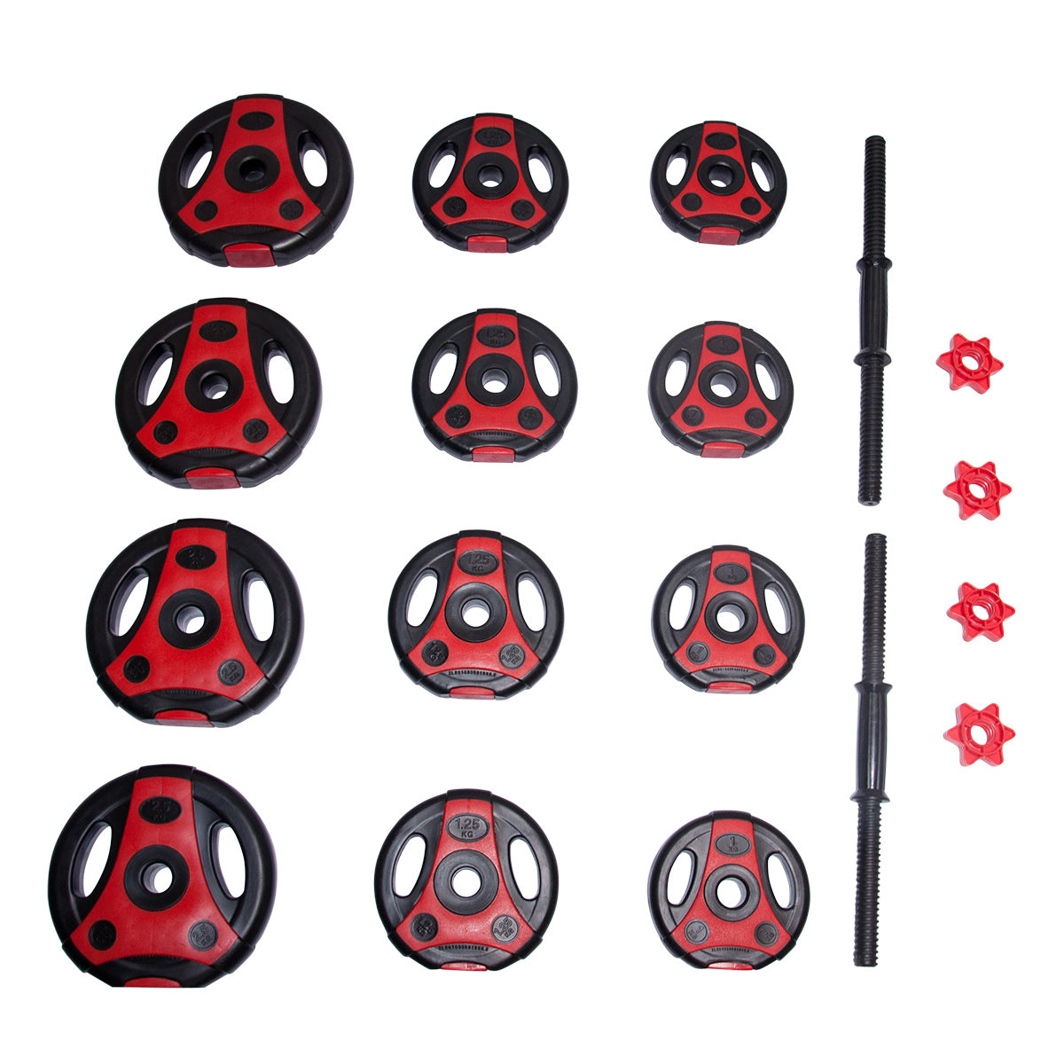 20KG Premium Red/Blk Dumbbell Set