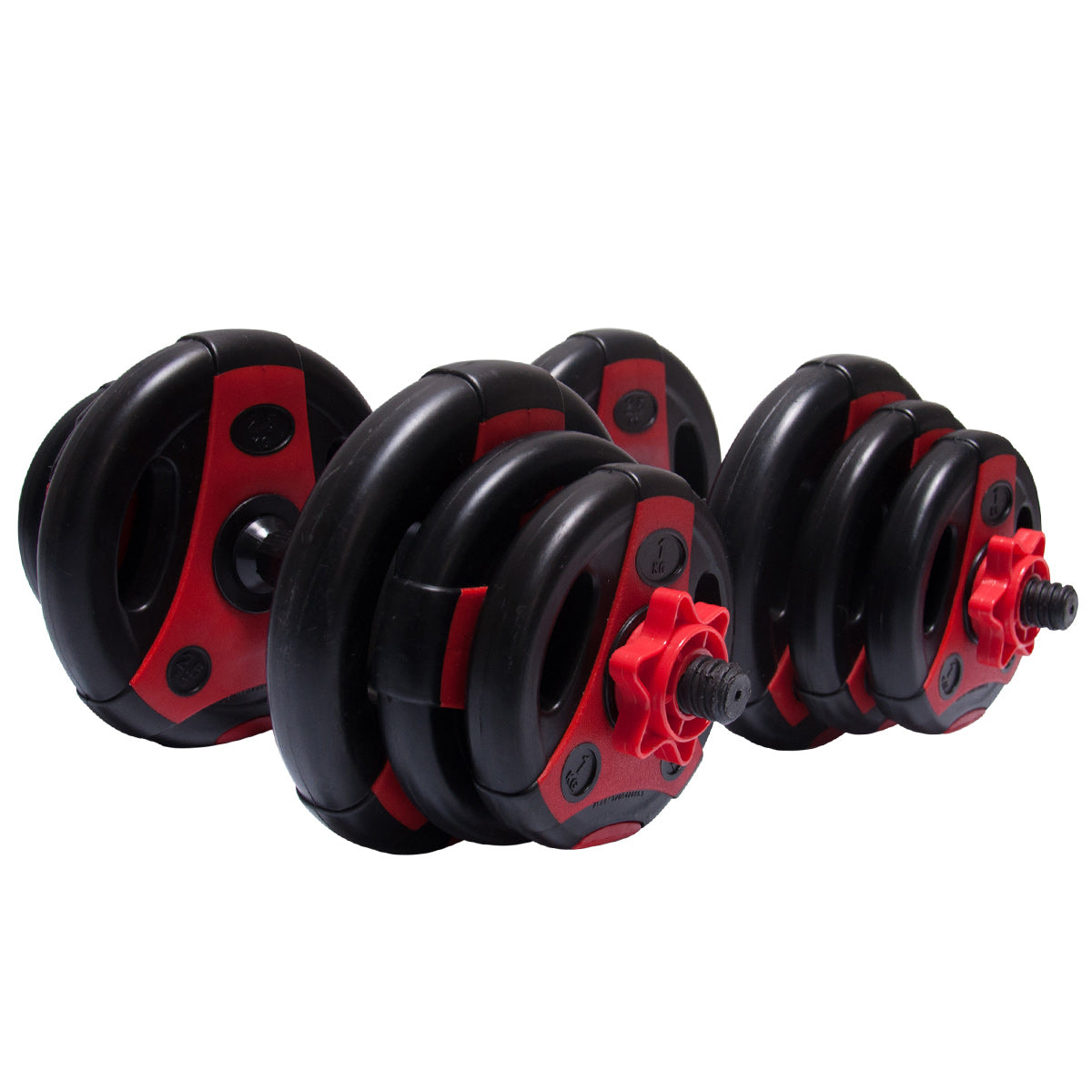 20KG Premium Red/Blk Dumbbell Set