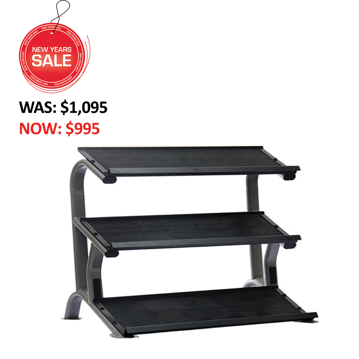 ETS 3 Tier Flat Tray Dumbbell Rack