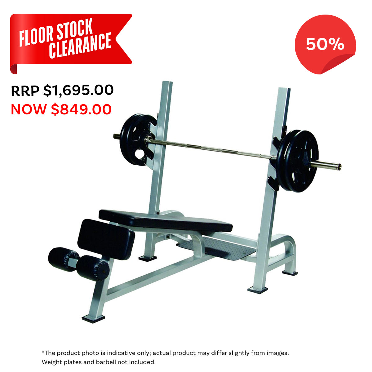 Commercial Decline Bench - Floor Model Available at St Johns only
