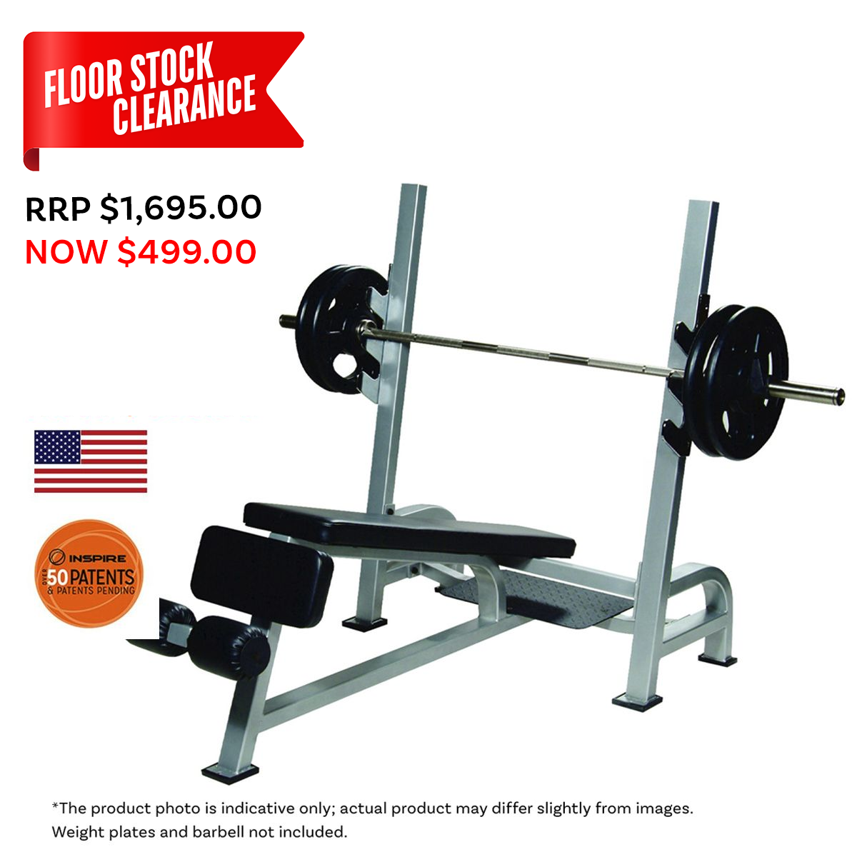 Commercial Decline Bench - Floor Model Available at St Johns only