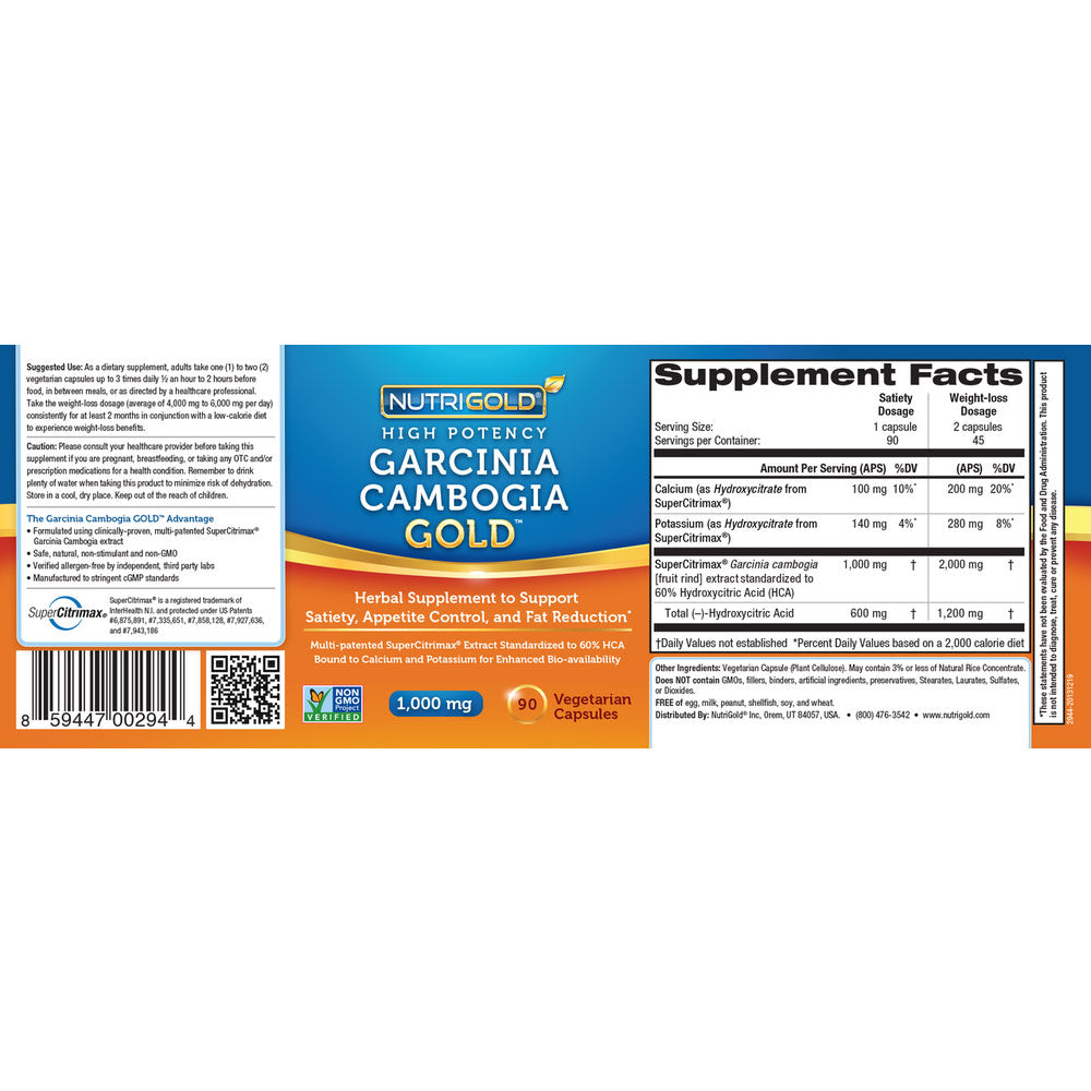GARCINIA CAMBOGIA GOLD 1000MG