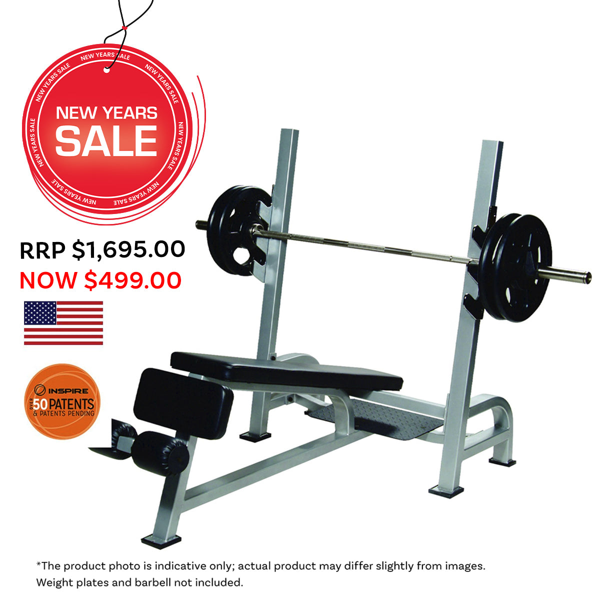 Commercial Decline Bench - Floor Model Available at St Johns only