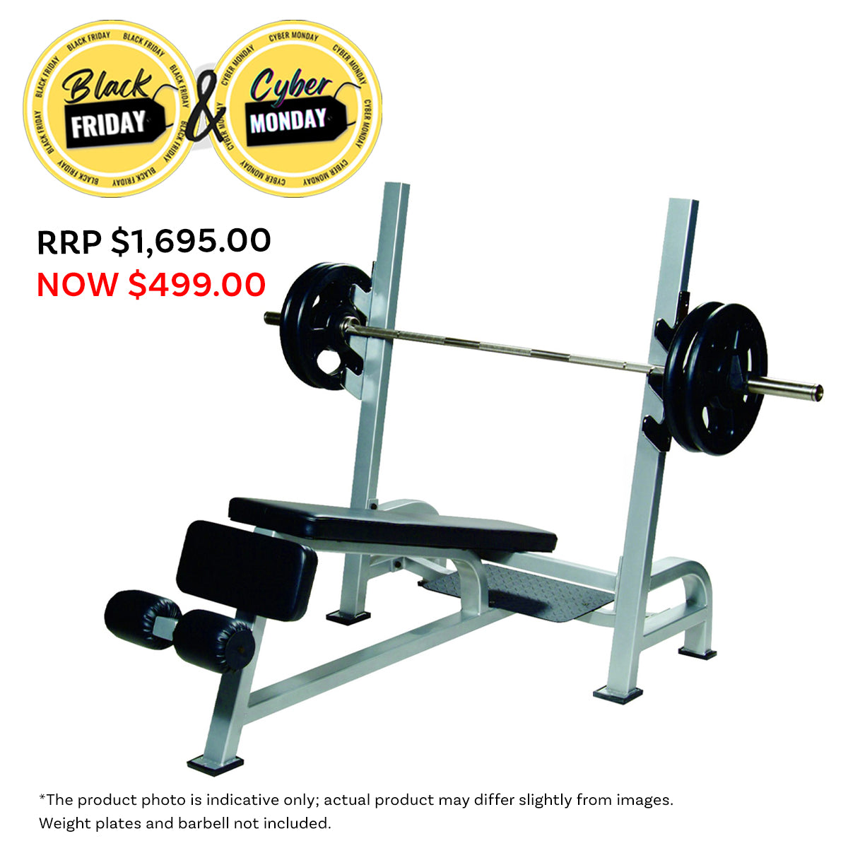 Commercial Decline Bench - Floor Model Available at St Johns only
