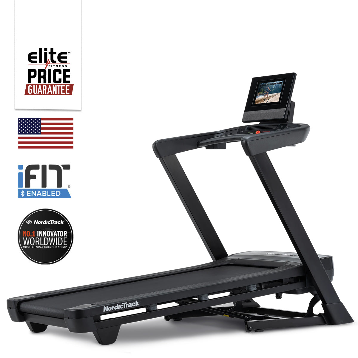 NordicTrack T10 treadmill with 10-inch HD touchscreen and SelectFlex cushioning