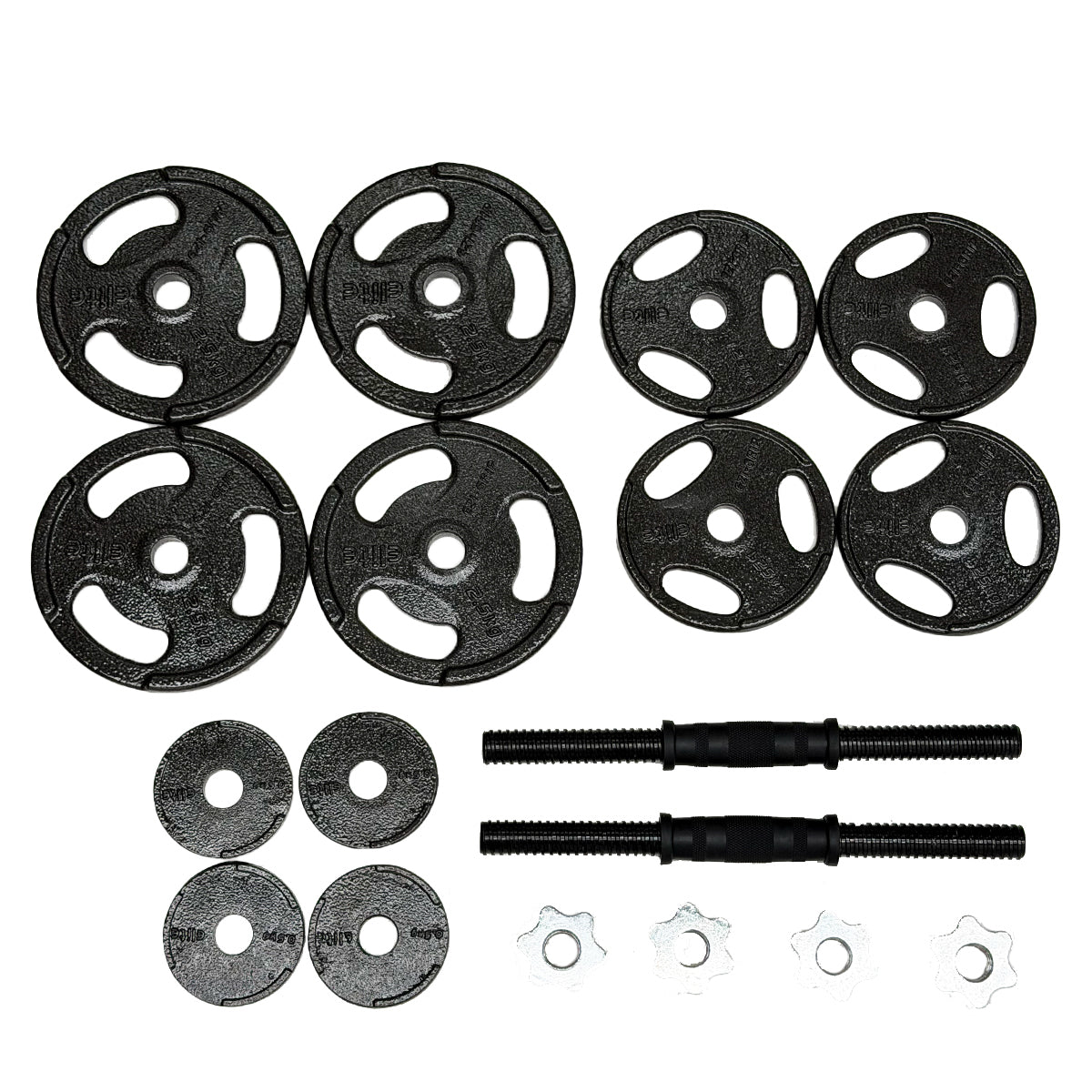 22KG Ezi-Grip Black E-coat  Dumbbell Set
