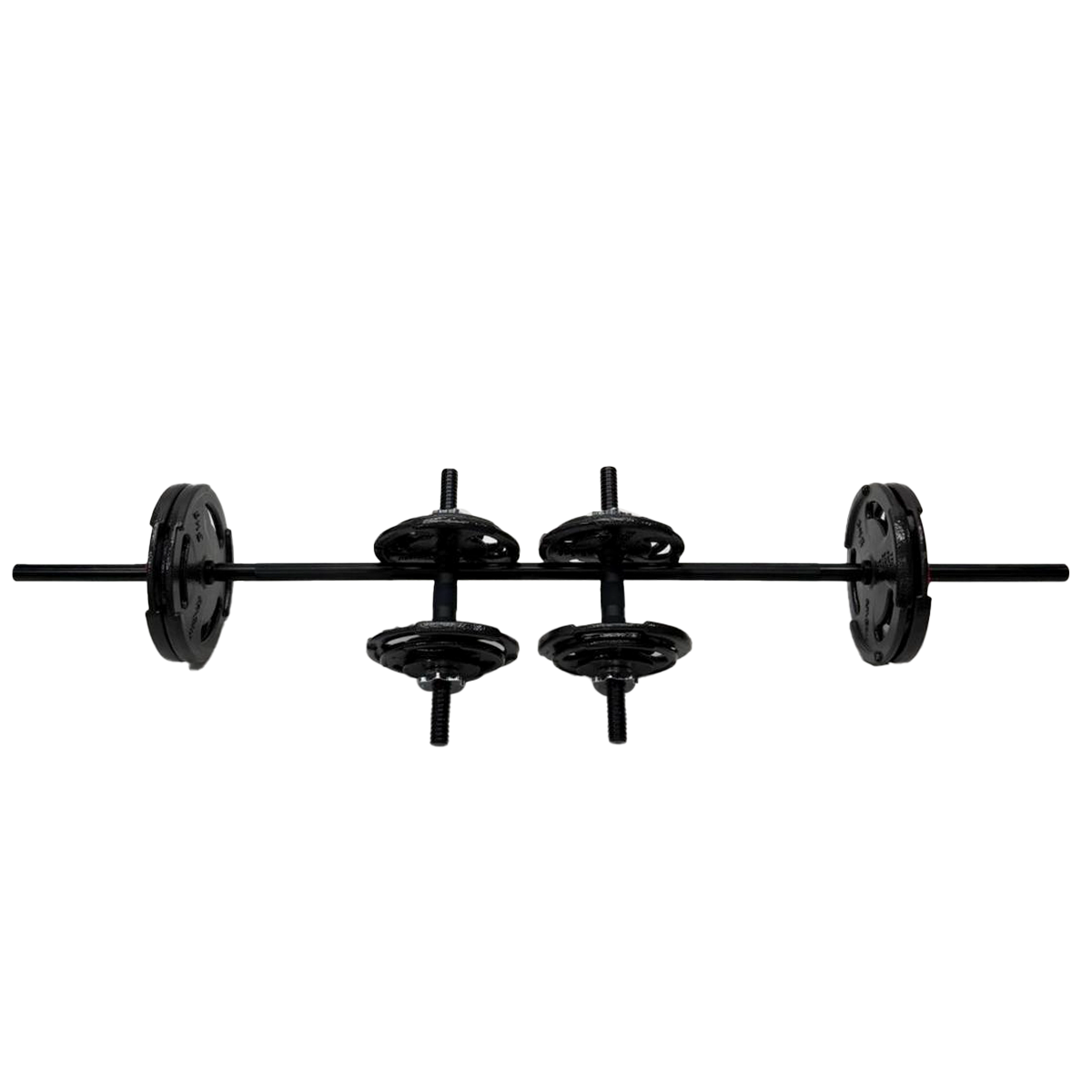 50KG Ezi-Grip E-coat Black Barbell Dumbbell Set