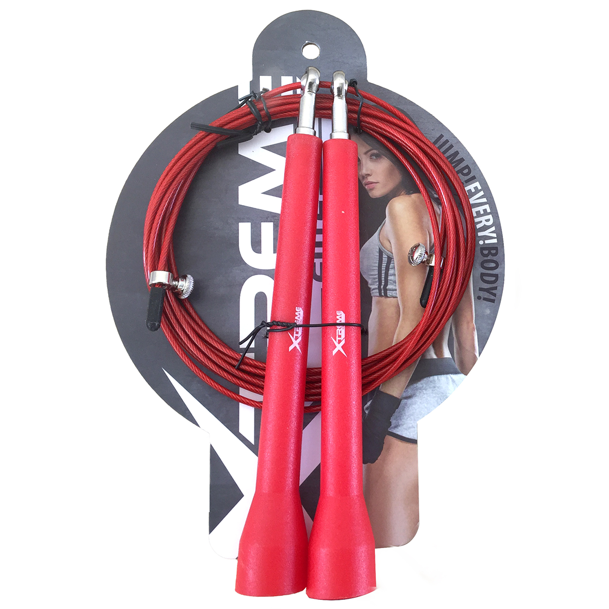 Red Nylon Handle Speed Rope