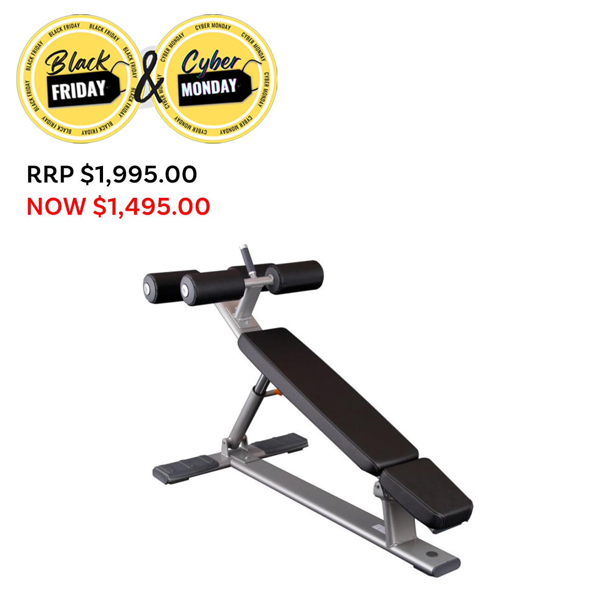 Adjustable Abdominal Bench - Full Commercial