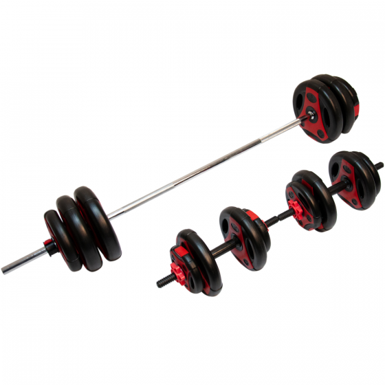 50kg vinyl barbell and dumbbell store set