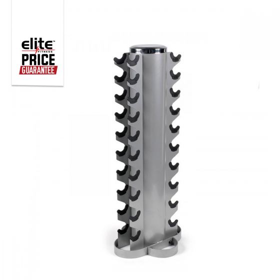 Elite 10 Pair Chrome Dumbbell Tubular Rack Elite Fitness NZ