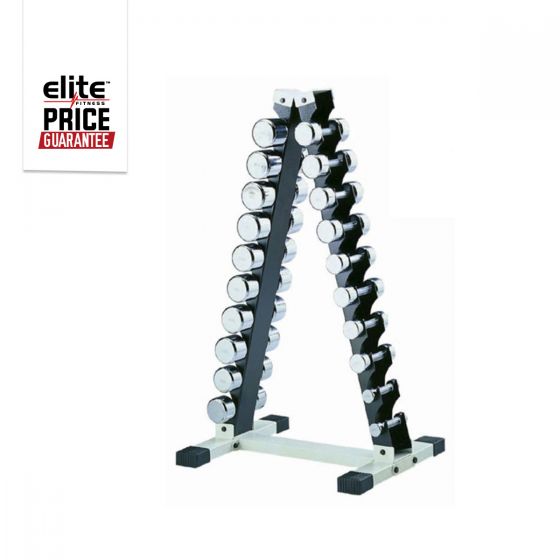 10 Pair Chrome Vertical Dumbbell Rack Elite Fitness NZ