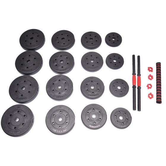 50kg vinyl barbell and online dumbbell set