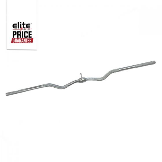 Curved lat pulldown clearance bar