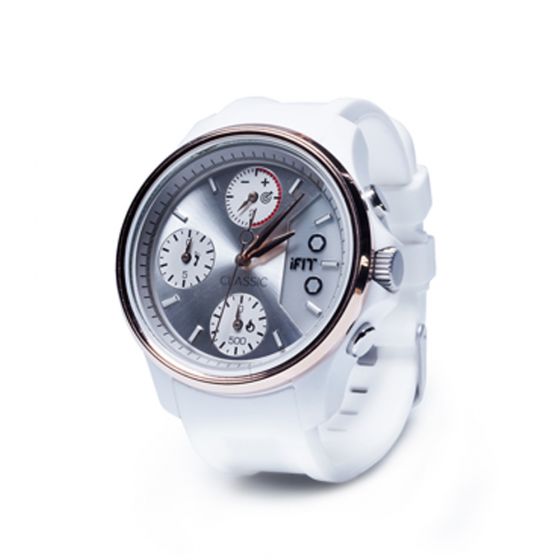 IFIT Montre connectée femme DUO ROUND white + 1 an d'abonnement iFit Coach  - Private Sport Shop