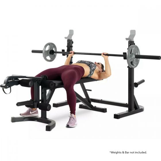Multi Use Olympic Bench W Rack Elite Fitness NZ