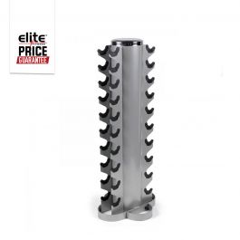 10 Pair Chrome Dumbbell Tubular Rack | Elite Fitness NZ