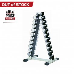 10 PAIR CHROME VERTICAL DUMBBELL RACK