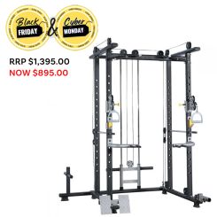 XCP Squat Rack With Adjustable Pulley- Floor Models Only