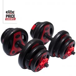 20KG PREMIUM RED/BLK DUMBBELL SET